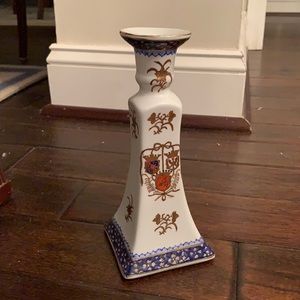 Hand painted Candlestick w/ Royal Crests